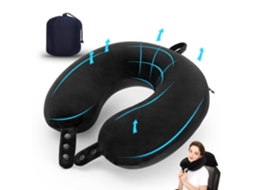 Travesseiro De Pescoço Para Viagens, Melhor Travesseiro De Espuma Viscoelástica Para Aviões Aquaforge