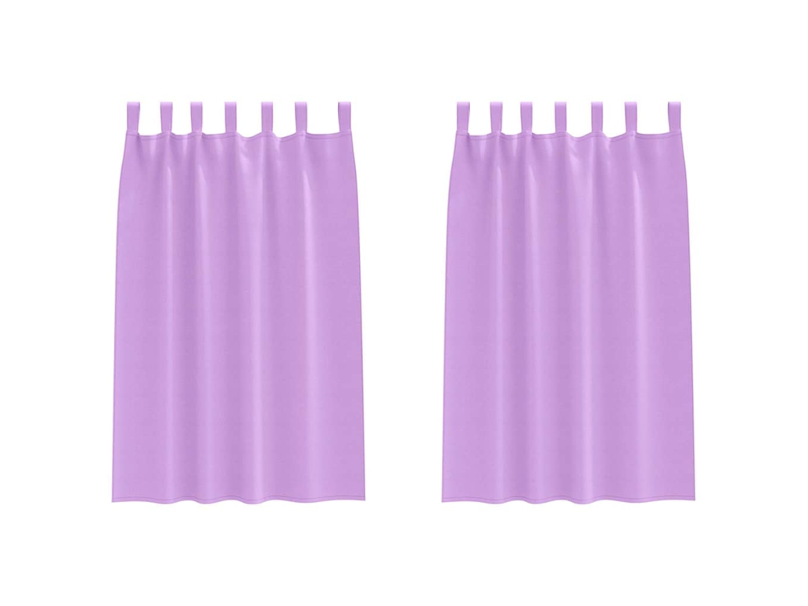Maison Exclusive - Cortinas Blackout Com Argolas 2 Pcs Roxo 175 X 140 Cm Poliéster