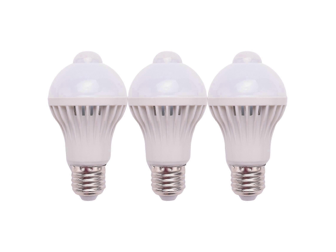 Lurelia Lâmpada Led Com Sensor De Movimento Pir, 3 Peças, E27, 5 W, Baixo Consumo