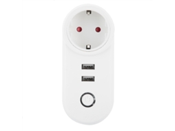 Laxiscreed Tomada Wifi Inteligente Ue Com Controlo Remoto Via App E Portas Usb