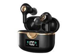 Fones De Ouvido Sem Fio Bluetooth, Tempo De Reprodução De 40 Horas Com Estojo De Carregamento Com Display Led Com Microfone
