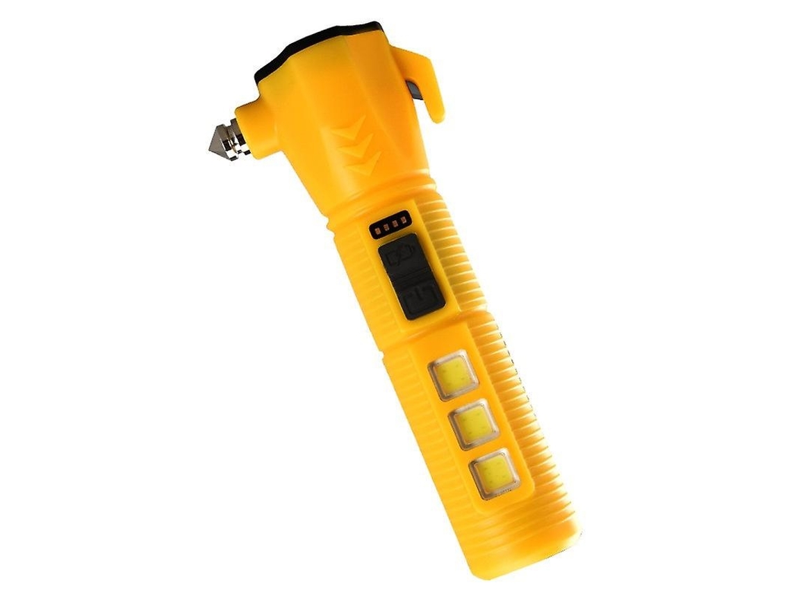 Lurelia Kit 2 Lanterna Led Usb Com Martelo De Emergência E Íman Preto E Vermelho