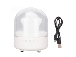 Caixa de som Bluetooth com luz de noite, tema gato, multifuncional, branco