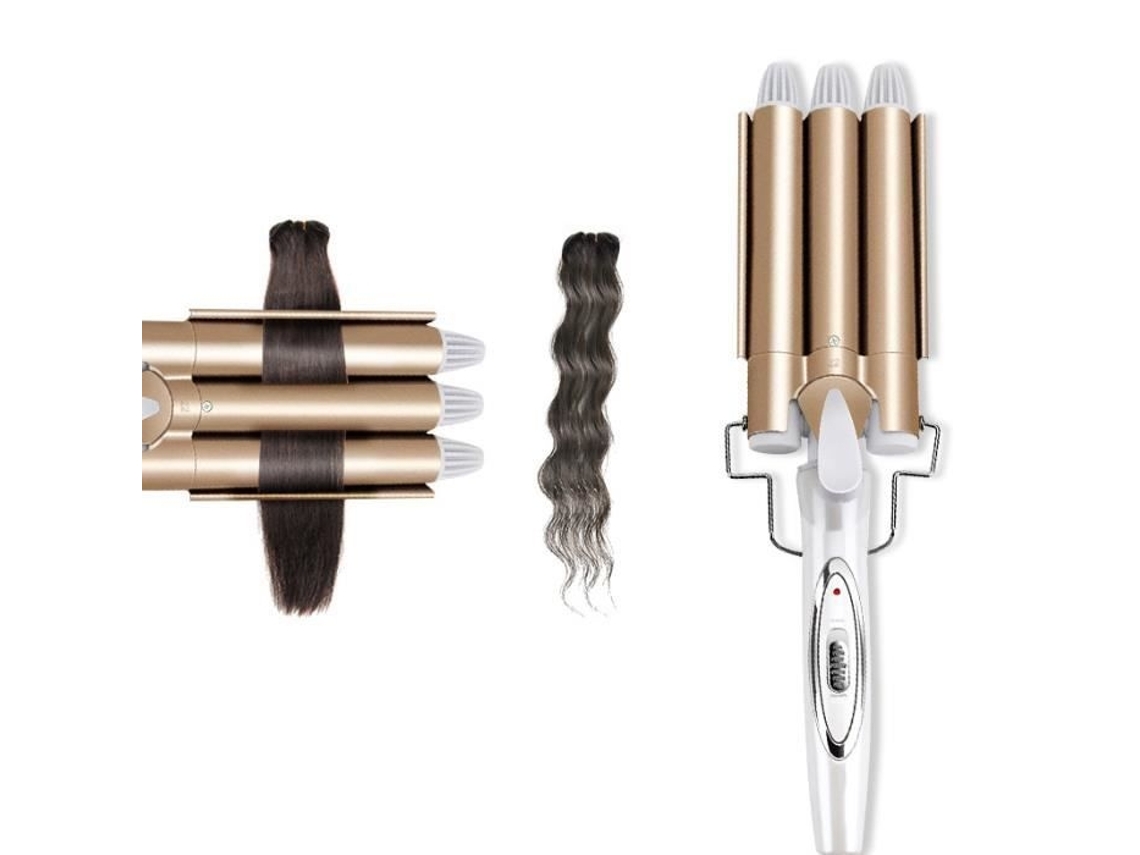 Modelador De Cabelo Elétrico Profissional Com Três Pinça Cerâmica