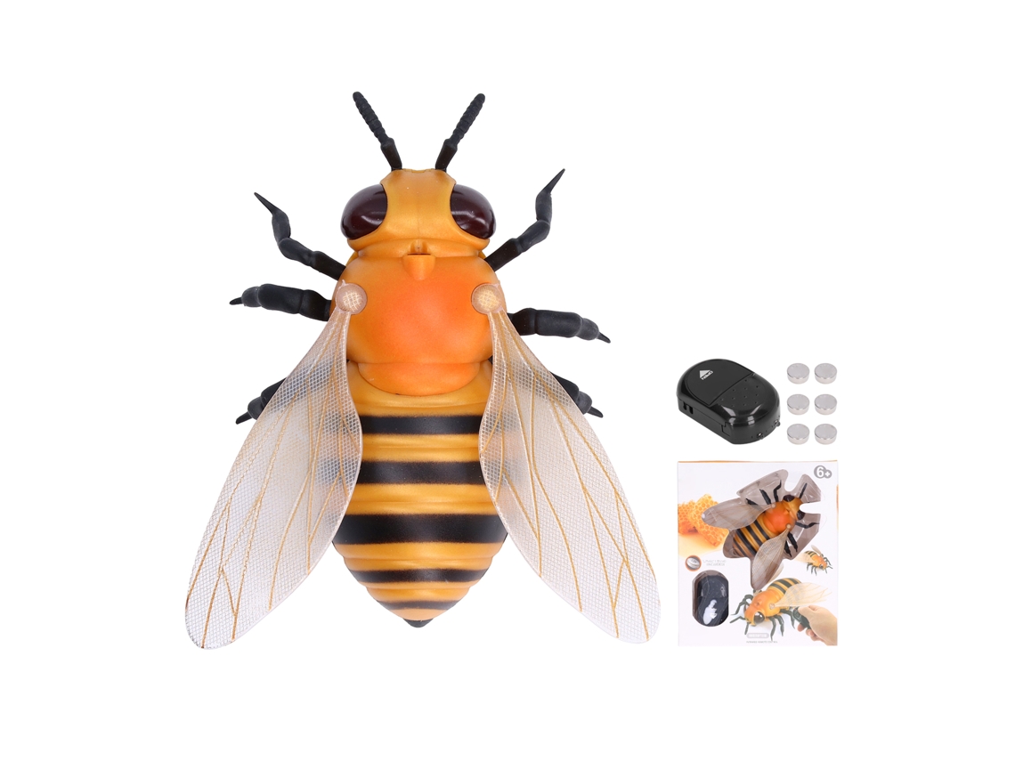 Primerox abelha de Controle Remoto com Corpo Flexível Luz Led Aparência Lifelike para Brincadeiras e Presentes