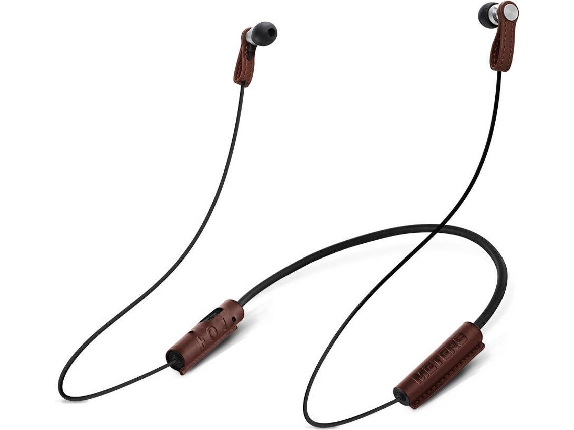 Auriculares Bluetooth METERS Magnetic (In Ear - Microfone - Castanho)