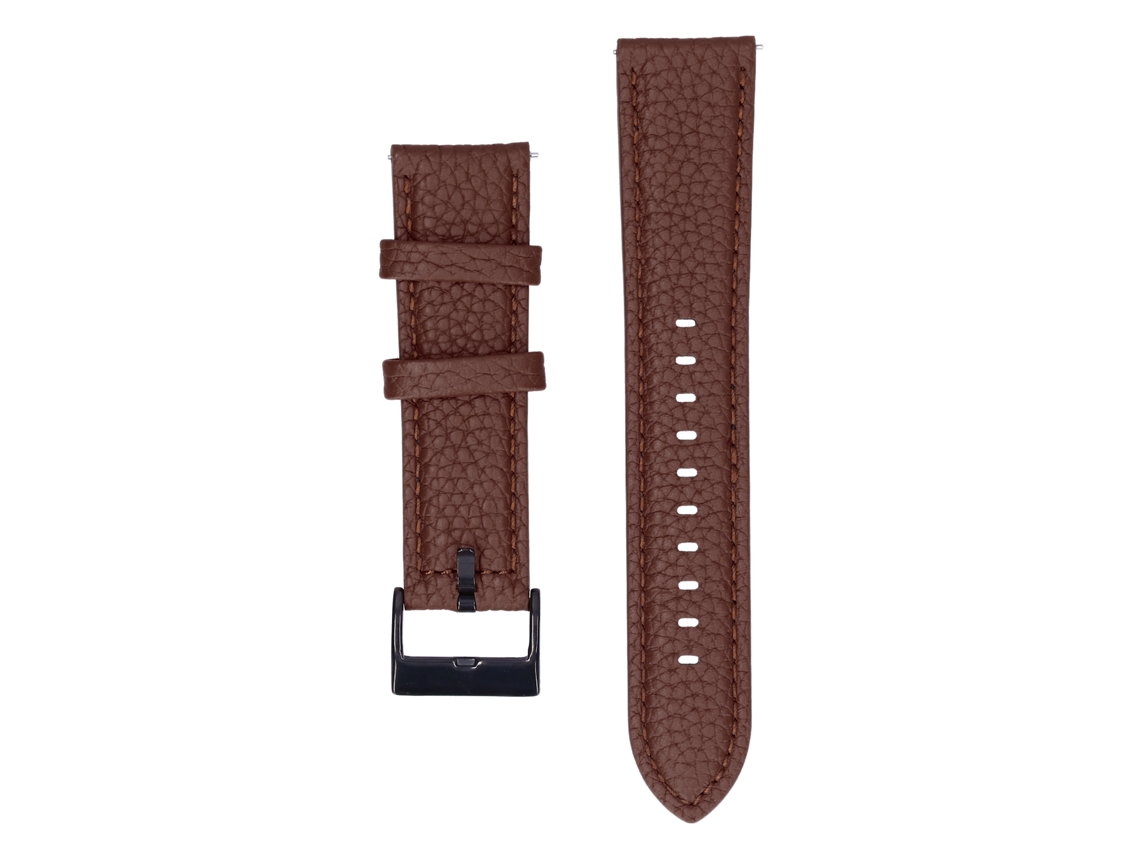 Cinturão de Relógio Cinturão de Couro Pu com Padrão de Lichia Compatível com Huawei Watch 20mm/22mm Marrom EOOCOO (couro Macio, Estiloso e Universal)
