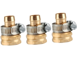 Conjunto De 3 Conectores Metálicos Com Rosca Interna E Externa Para