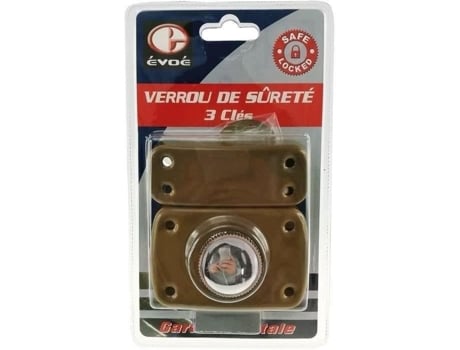 Fechadura De Botão Evoe Niquelado 70mm 5 Pinos 3 Chaves Incluídas