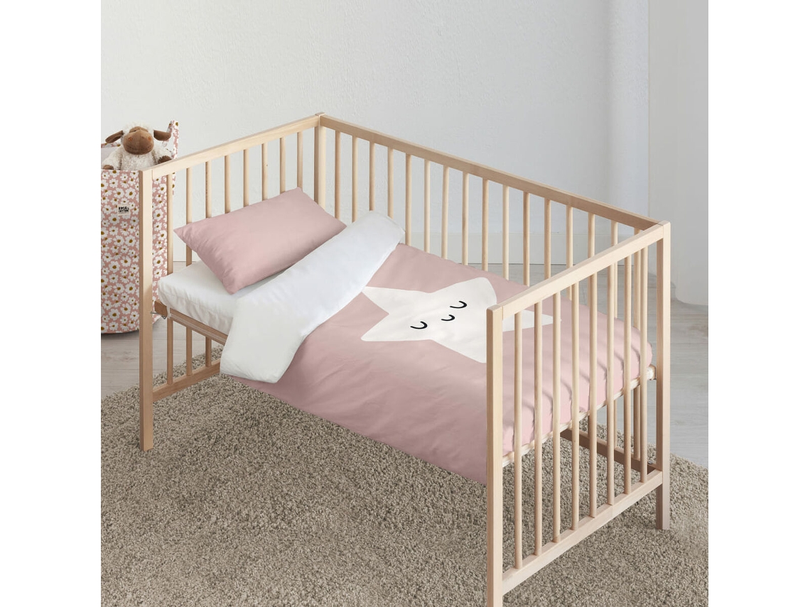 Conjunto De Capa De Edredom Kidscotton Nadir Cor De Rosa 100 X 120 Cm