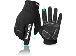 (preto M) Luvas De Ciclismo Masculinas Longas, Respiráveis, Acolchoadas, Com Função Touchscreen E Antiderrapantes.