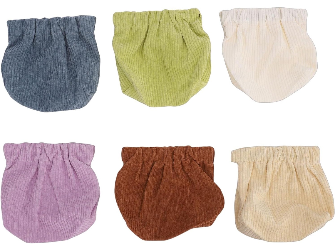 Bolsa de Veludo Cotelê para Guardar Elásticos de Cabelo, Organizador Leve para Maquiagem e Joias. SFUSHOS