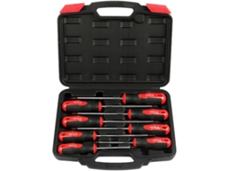 Conjunto De 8 Chaves De Fenda Torx Magnéticas Extra Longas Em Metal, Tamanhos T8 E T40.