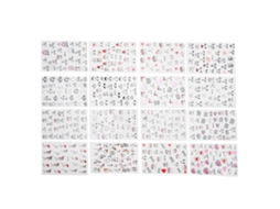 16pcs Adesivo De Arte De Unha Decorativo Cartoon Para Casa E Salão De Beleza Com 16 Estilos Ambiental Resina