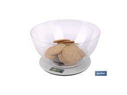 Balança de cozinha digital Cofan com tigela de capacidade de 3,8 L, 10 quilos, 25,5 x 14 cm