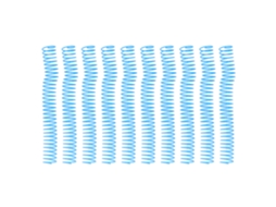 10pcs Bobina Encadernação Spiral 29mm Diâmetro Interno 30 Furos Grande Capacidade Azul Kit