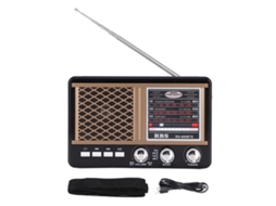 Rádio Rs 660bts EOOCOO (solar, multibanda, Bluetooth, emergência, meteorológico)