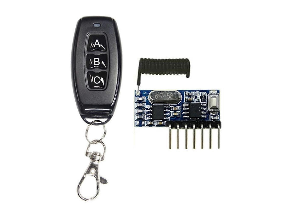 Controle Remoto Sem Fio De 433 Mhz, 5 V, Conjunto De Módulo Transmissor E Receptor De 4 Vias, Controle Remoto De 3 Botões Rx480-4ch