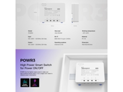 Interruptor Inteligente Sonoff Powr3 (wifi De Alta Potência De 25a)