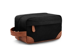 Necessaire Para Homem - Bolsa De Higiene - Bolsa De Viagem - Grande Capacidade - Impermeável - Lona - Preto