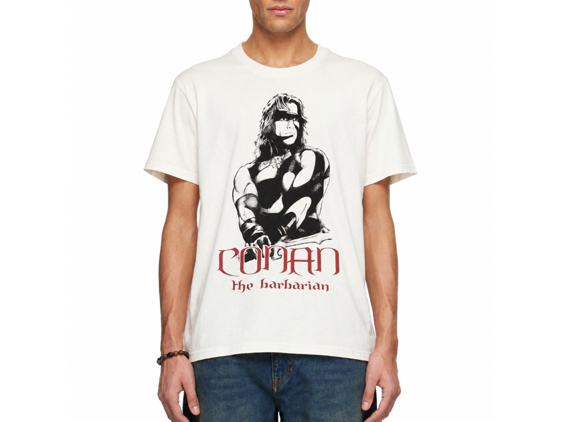 Rockinstone Conan Black And Red White Adult T-shirt Size:xxxl