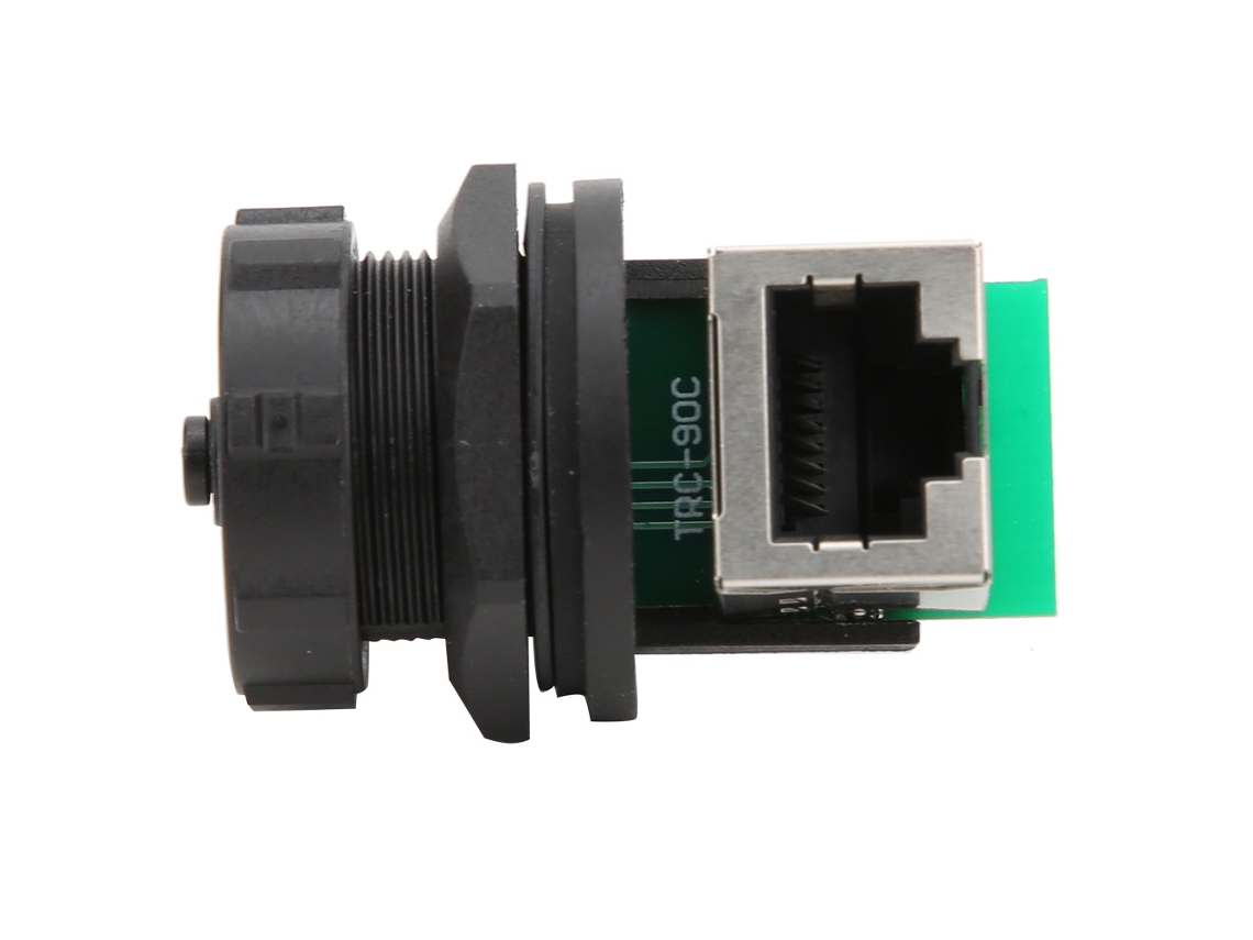 2 Pcs Adaptador Rj45 Ethernet Acoplador À Prova D'água Ip67 Dobro Socket 90° Outdoor
