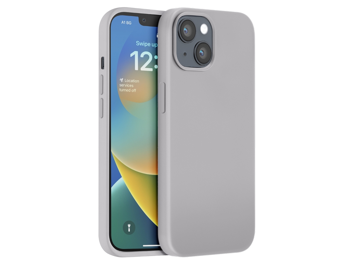 Moxie Capa Para Iphone 14 Color Skin Edition Em Tpu Com Interior Macio Cinzento