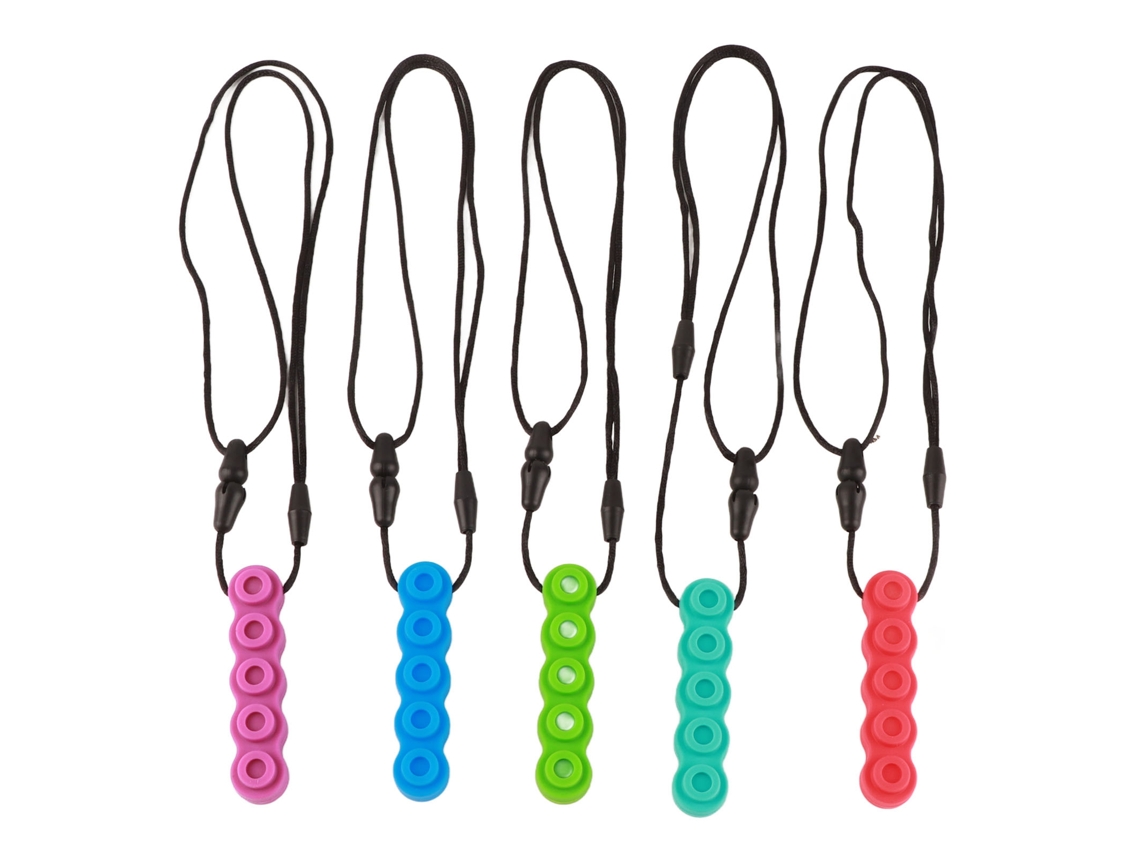 Mali 5pcs Colar de Mordida Silicone Bloco para Bebê Autismo Tdah Massagem Gengivas Sensorial