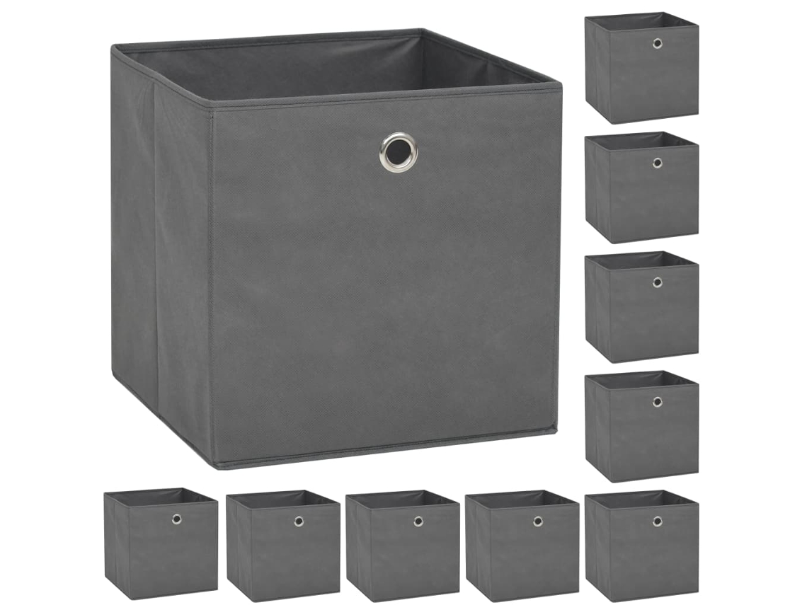 Storage Box, Storage Boxes Vidaxl Cinzeto Tecido (n/a)