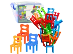 Jogo De Arcade Falling Balance Chairs 36 Peças Coloridas B.active