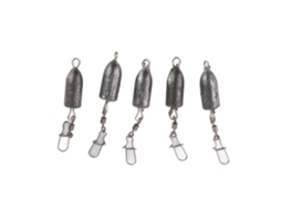 5pcs Sinkers de Pesca em Forma de Bala 10g