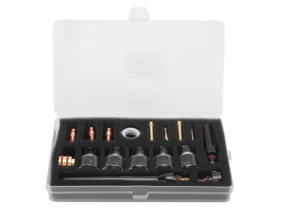 Kit De Acessórios Para Soplete De Soldadura: Copas De Vidro, Pinças De Tungstênio E Consumíveis Para Wp-17/18/26
