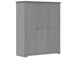 Maison Exclusive - Roupeiro Bodo 146x53,5x173 Cm Madeira De Pinho Maciça Cinzento