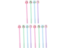 Canetas Em Gel Angoyily Cartoon, Pacote Com 12 Unidades, Estampa De