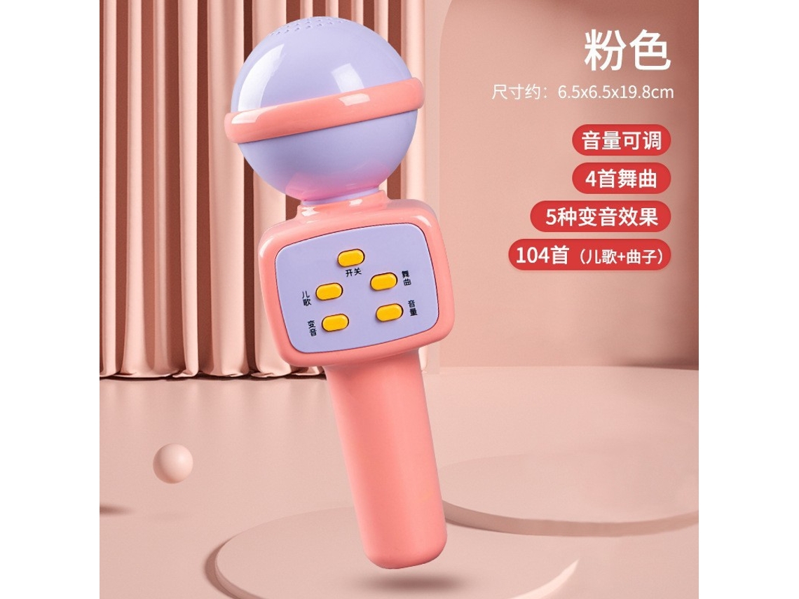 Megafone com Alto falante Infantilmicrofone Rosa com Modificador de Voz CHENNNLS