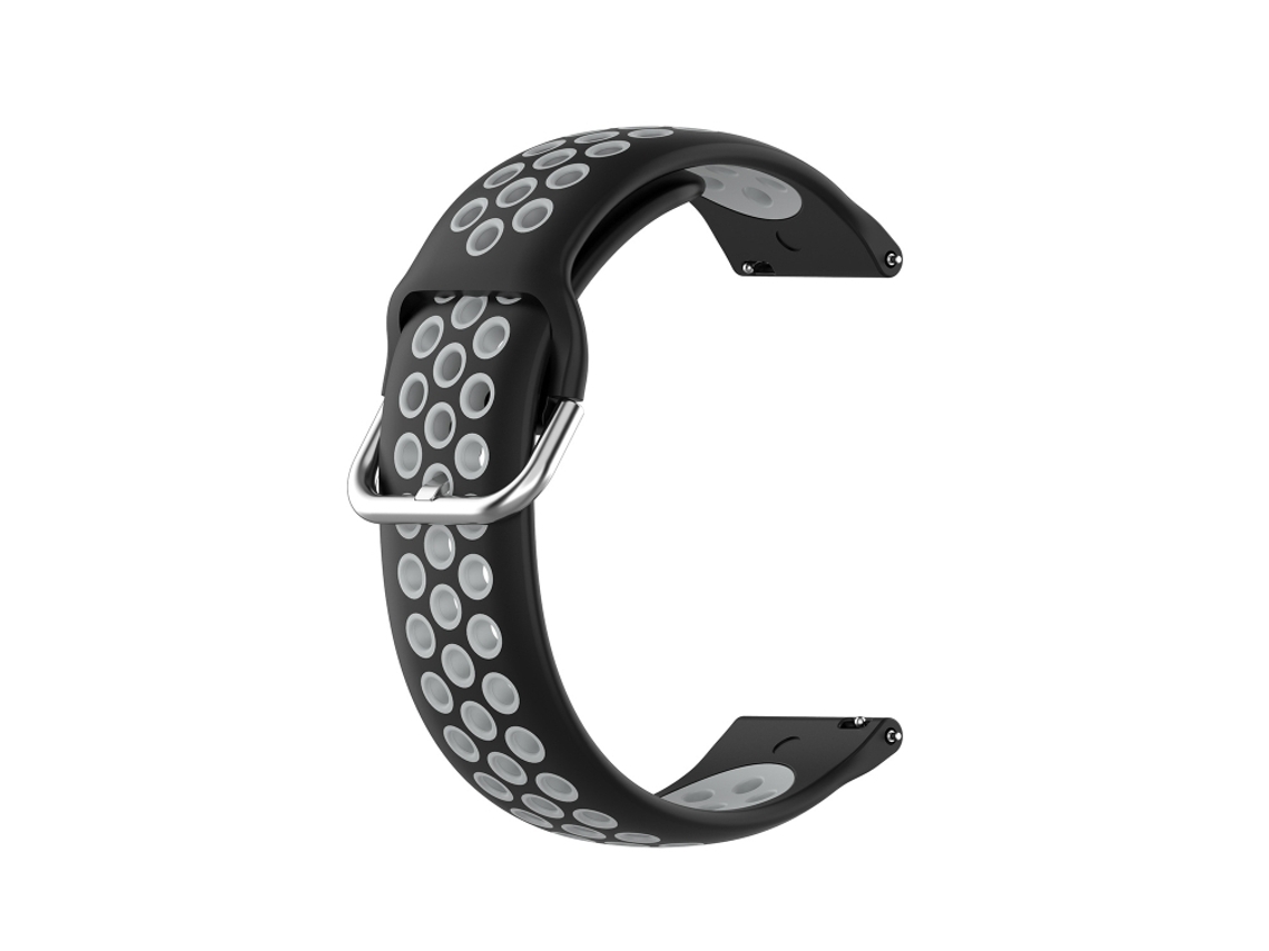 Bracelete para Samsung Galaxy Watch 4 Silicone Duas Cores Preto Cinza XIAOMOYU (44mm)