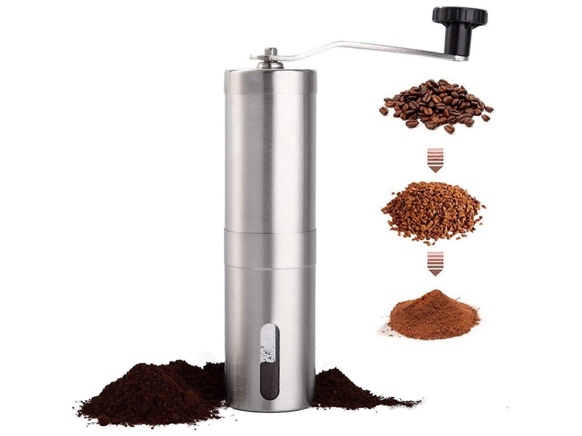 Moedor De Café Manual De Aço Inoxidável, Moedor De Café Manual Com Rebarba De Cerâmica Para Aeropress, Café Coado Brilvibera
