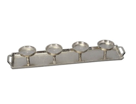 Tabul.c/4castiçais Silver 530803000129 P Posiwio