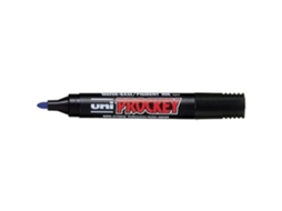 Uniball Uni Prockey Pm122-Bl Prockey Marcador Permanente Ponta de Bala Corpo de Plástico Pigmento À Base de Água Tinta Azul Pacote de 12 UNI-BALL