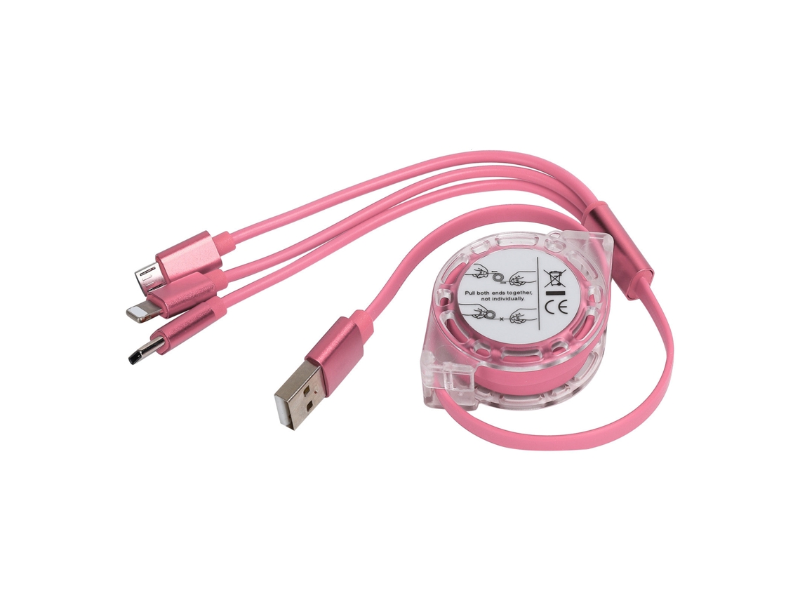 Cabo de Carregamento Retrátil LAXISCREED Multiinterface Nylon
