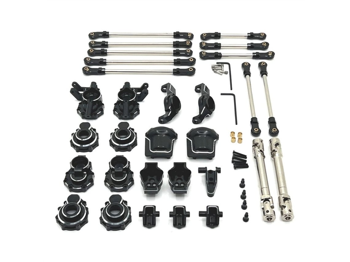 Gold Conjunto Peças Metálicas Aprimoradas Hb Toys R1001 R1002 R1003 1/10 Rock Crawler Off road Climbing Truck Rc Cars Models Spare Parts MDUG