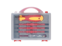 Kit de Chaves de Fenda Isoladas 5pcs com Pontas Magnéticas Phillips Pozidriv e Caneta de Teste | S/MARCA