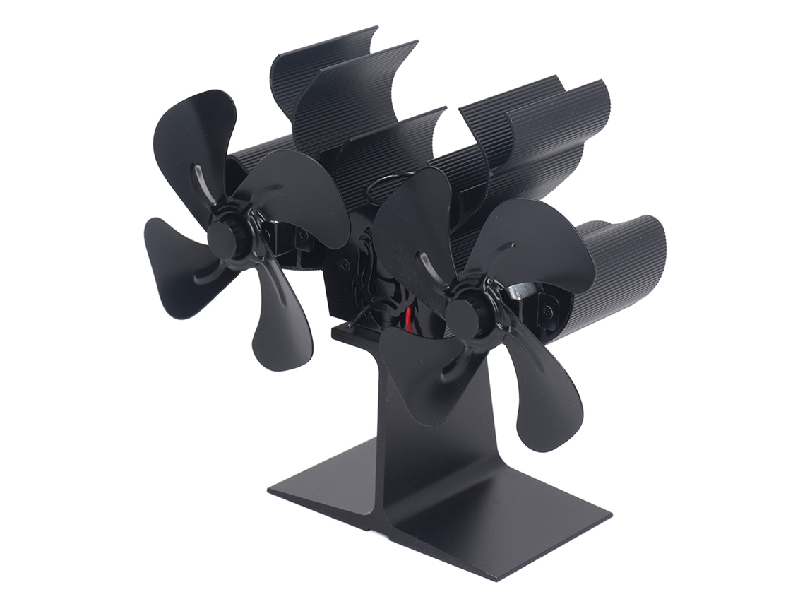 Ventilador de Estufa Madeira 8 Aspas Autoencendido Calor Chimenea S/MARCA
