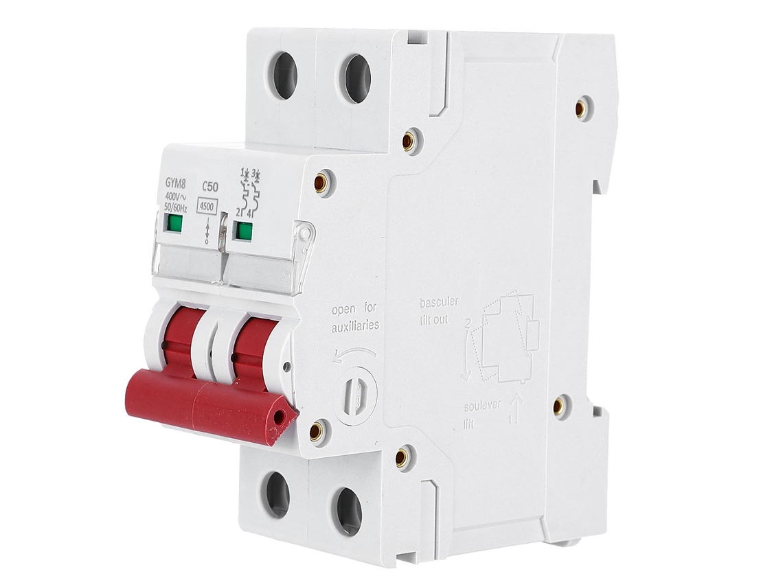 Laxiscreed Disjuntor Miniatura 2p 50a Para Proteção De Circuito Eléctrico