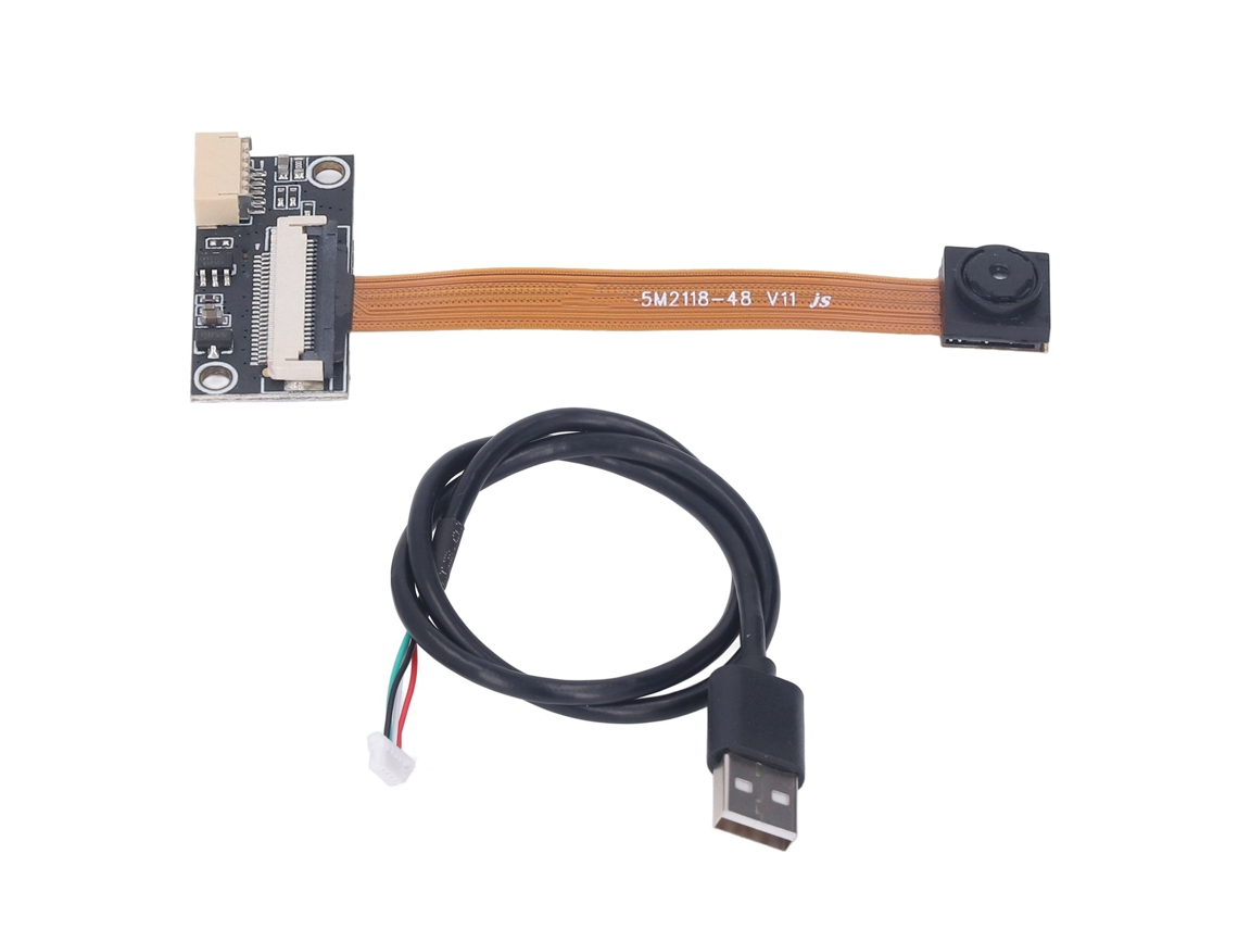 Módulo de Câmera Embutida 5MP USB, 76 Graus, Sem Distorção, Foco Automático
