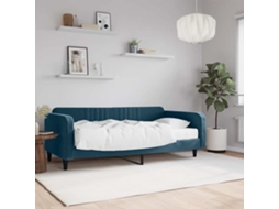 Vidaxl Sofá-cama Com Colchão 100x200 Cm Veludo Azul