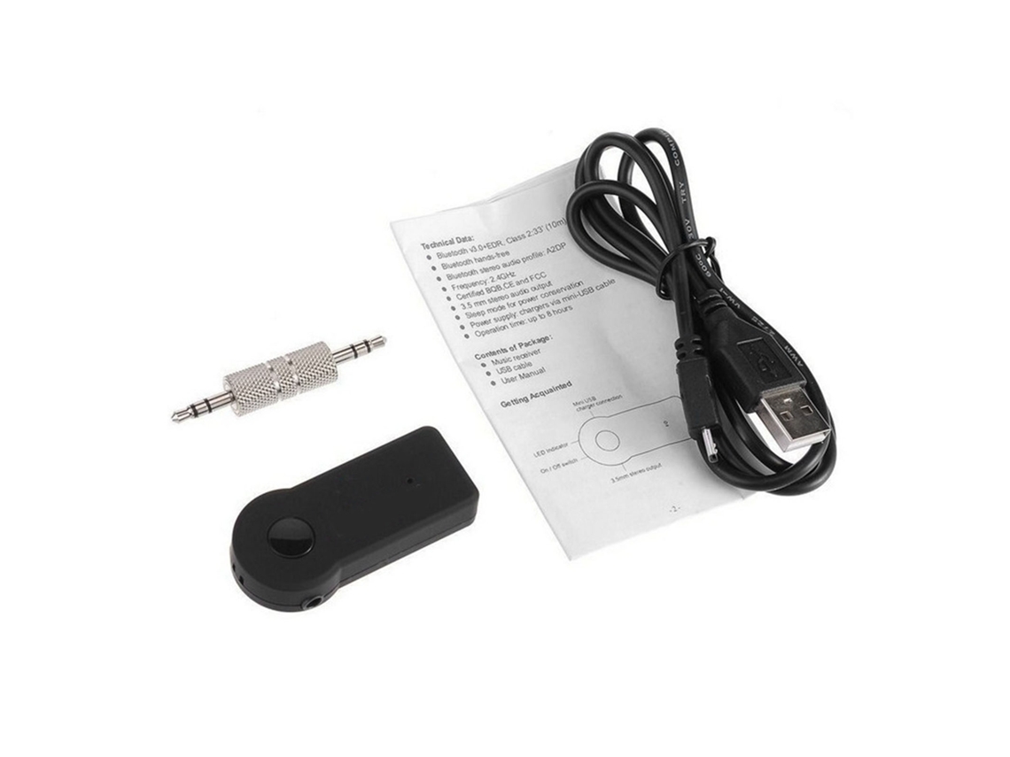 Receptor Bluetooth AQUAFORGE 5.0 com adaptador auxiliar de 3,5 Mm