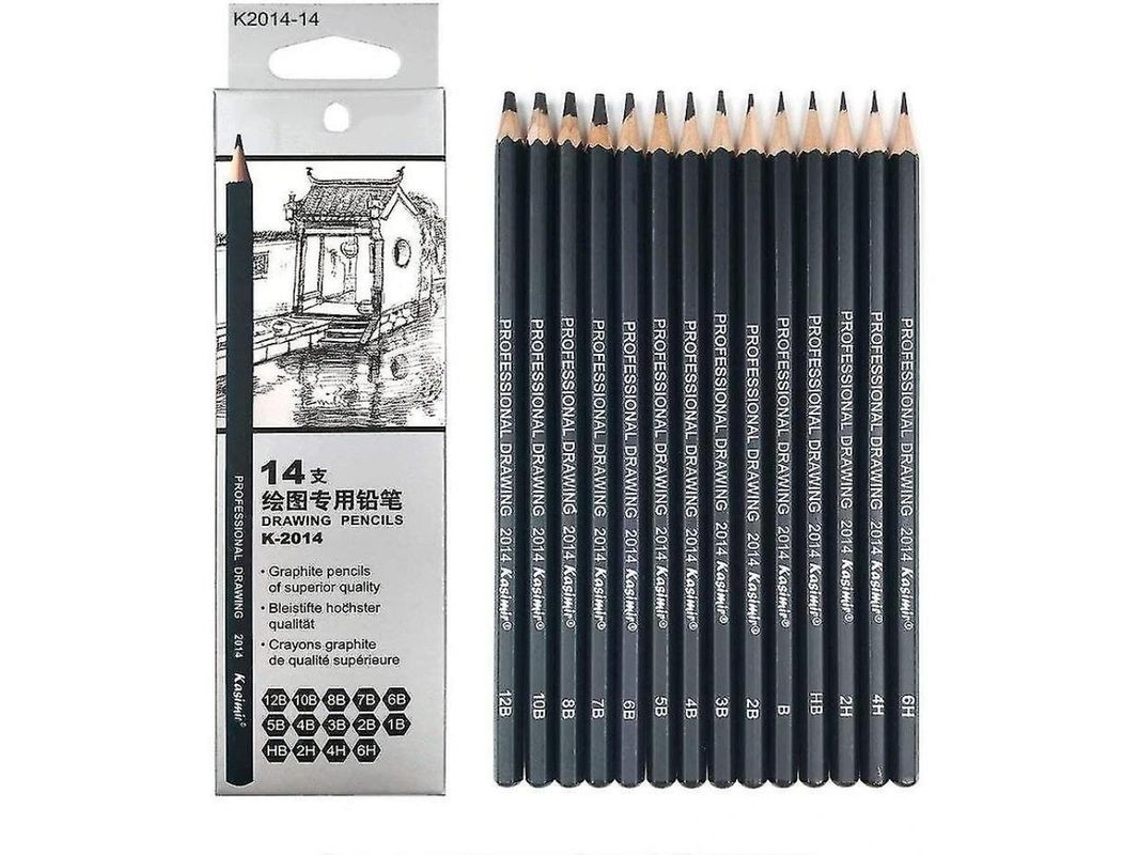 2026rebe lápices de Grafite Profissionais 14pcs/set 12b 6h para Desenho Escolar e Artístico Dr Je