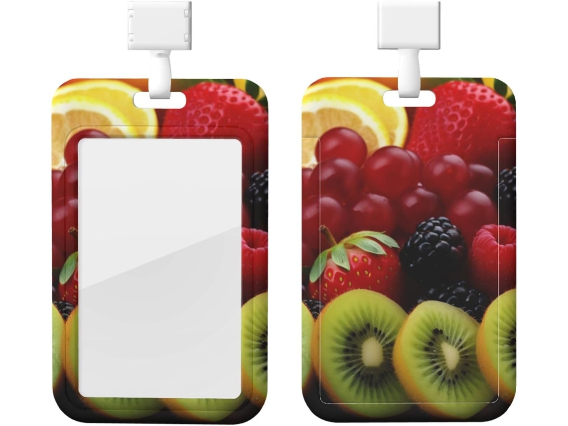 Suporte para frutas frescas com cordão, suporte de plástico impermeável, cartões de identificação para frutas frescas, retrátil.