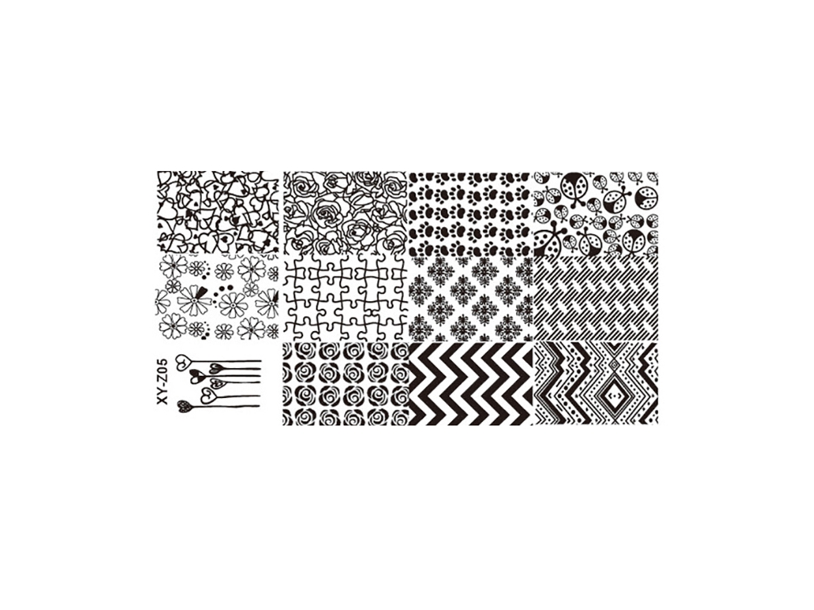 Prato De Estampagem Para Unhas Em Aço Inoxidável Retangular Diy Modelo De Imagem Para Manicure Z05